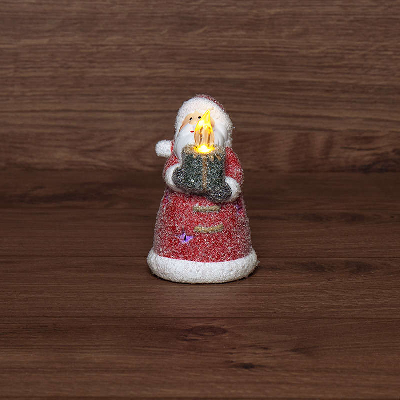 Фигура керамическая "Дед Мороз со свечкой" 7х7х12см NEON-NIGHT 505-008