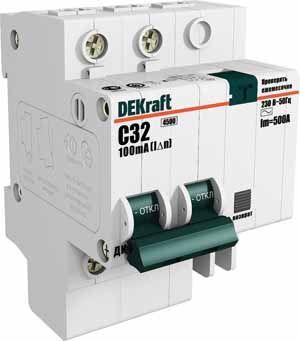 Выключатель автоматический дифференциального тока 2п C 50А 30мА тип AC 4.5кА ДИФ-101 6мод. SchE 15008DEK