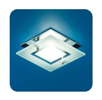Светильник Quartz 51 3 05 с накладным стеклом квадрат. MR16 хром ИТАЛМАК IT8059
