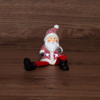 Фигура керамическая "Дед Мороз" с подвесными ножками 6.3х5.4х10.4см NEON-NIGHT 505-023