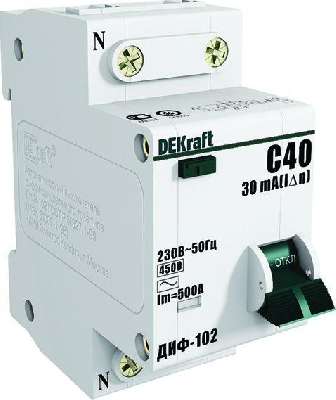 Выключатель автоматический дифференциального тока 2п (1P+N) C 20А 30мА тип AC 4.5кА ДИФ-102 2мод. SchE 16004DEK
